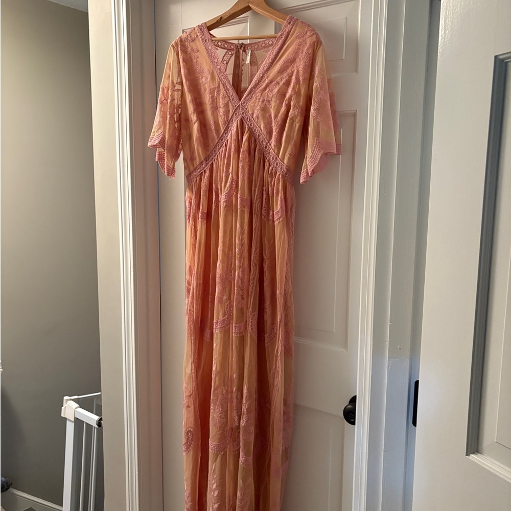Pinkblush Peach and Pink Maxi Dress